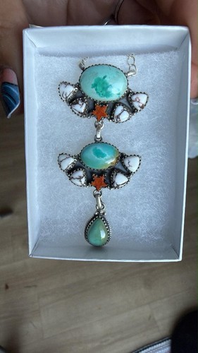 Lariat spiderweb turquoise